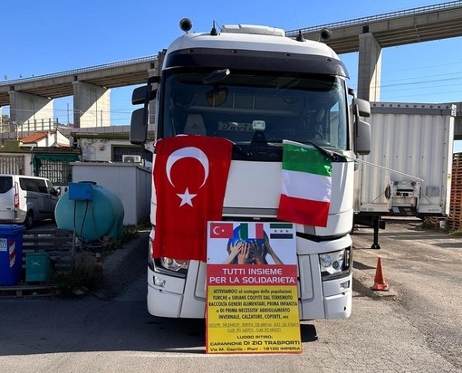 Partiti da Imperia gli aiuti per le famiglie colpite dal terremoto in Turchia (Foto)