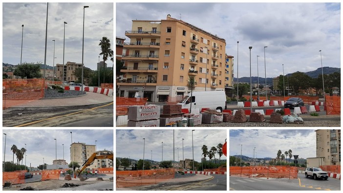 Imperia, alla prova del traffico la nuova rotonda di Borgo San Moro (video)