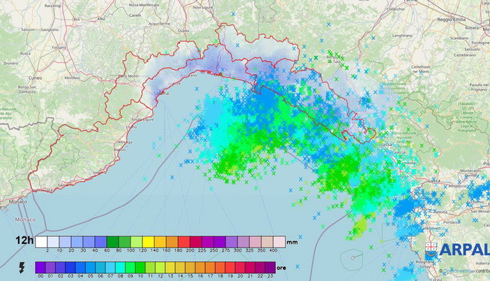 Rimodulazione dello stato di allerta: nella nostra provincia piogge intense previste tra le 18 e le 22