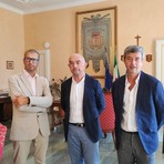 Fulvio Fellegara con il Sindaco Mager e il candidato Governatore Andrea Orlando