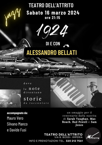 Imperia: reading musicale '1924' di e con Alessandro Bellati al teatro dell'Attrito