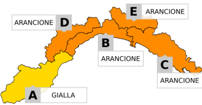 Maltempo: nuova perturbazione in arrivo, sulla nostra provincia sarà allerta gialla, arancione nel resto della Liguria