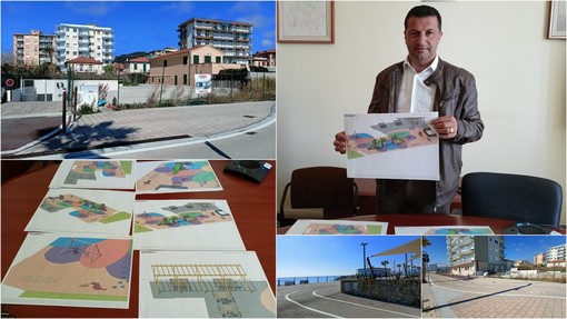 Vallecrosia, il lungomare avrà area di sosta per anziani e giochi per bimbi. Biasi: &quot;Progetto di riqualificazione urbana da 140mila euro&quot; (Foto e video)