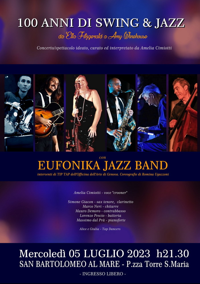 San Bartolomeo al Mare: al 'M&amp;T Festival' concerto della 'Eufonika Jazz Band'