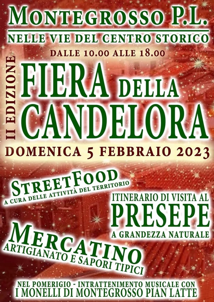 Domenica la seconda Fiera della Candelora a Montegrosso Pian Latte