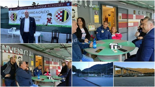 Campo Zaccari, il candidato sindaco Fabio Perri: &quot;Noi daremo una struttura degna alla Polisportiva Vallecrosia Academy&quot; (Foto e video)