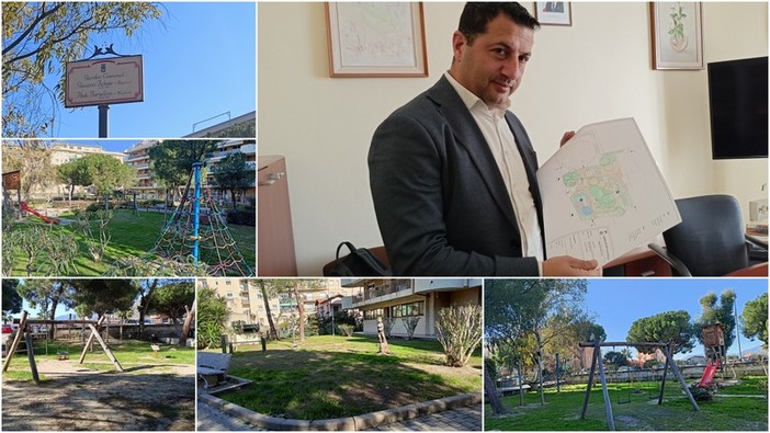 Vallecrosia, riqualificazione dei giardini Falcone e Borsellino. Biasi: &quot;Progetto di integrazione sociale che prevede piano Peba&quot; (Foto e video)