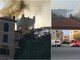 Imperia, a fuoco il tetto di una comunità che ospita migranti (Foto e video)