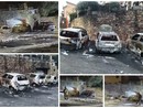 Costarainera: sei auto distrutte da un incendio nella notte, erano parcheggiate sopra il campo sportivo (Foto e Video)