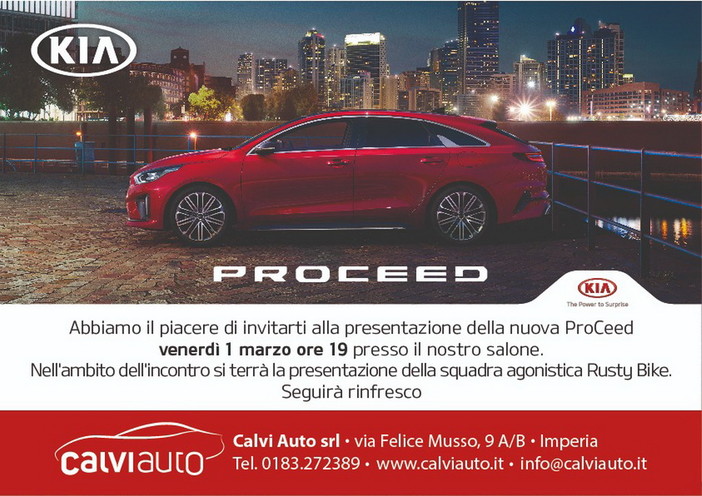 Kia Proceed, oggi ad Imperia la prima uscita: nel tardo pomeriggio da ‘Calvi Auto’ la presentazione ufficiale