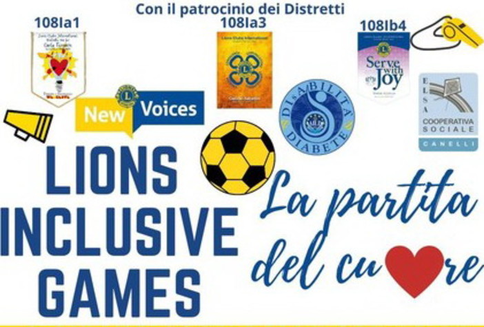 Dal Piemonte: sabato allo stadio di Canelli si svolgeranno i &quot;Lions Inclusive Games - La Partita del cuore&quot;