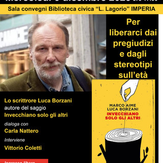 Imperia: alla biblioteca &quot;Lagorio&quot; l'incontro “Invecchiano solo gli altri”