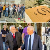 Imperia, Massimo D'Alema rende omaggio alla tomba di Alessandro Natta (foto e video)