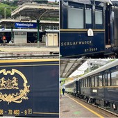 Ventimiglia, in stazione la magia dell'Orient Express diretto a Parigi (foto e video)