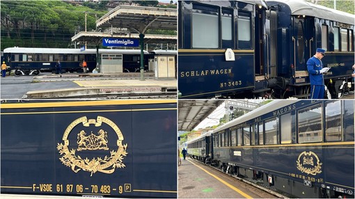 Ventimiglia, in stazione la magia dell'Orient Express diretto a Parigi (foto e video)