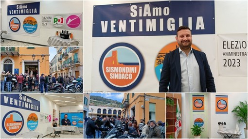 Ventimiglia, Sismondini inaugura il point: &quot;Risolveremo i problemi che da troppi anni attanagliano la città&quot; (Foto e video)