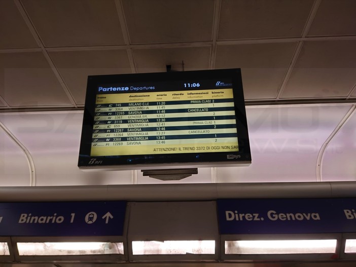 Sciopero personale dei treni, venerdì 16 dicembre giornata calda in Liguria