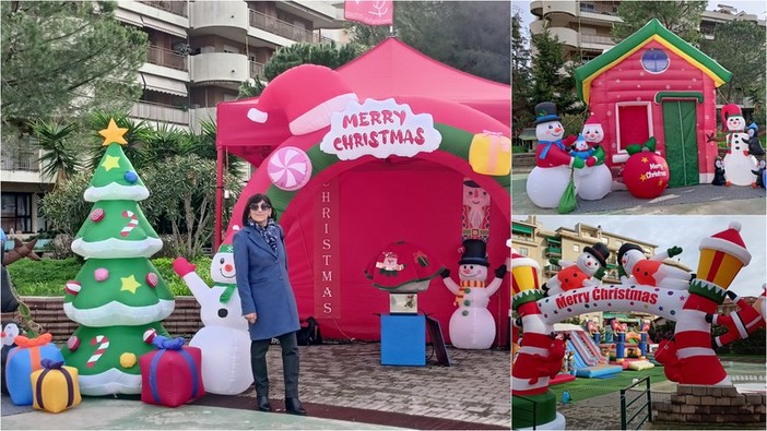 A Vallecrosia apre il Villaggio di Natale, Biancheri: &quot;Tre giorni di spettacoli e giochi&quot; (Foto e video)