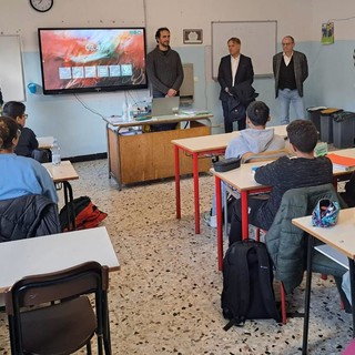 Imperia: l'assessore regionale Marco Scajola in visita alla scuola &quot;Littardi&quot;