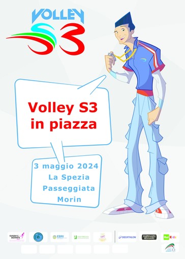 Volley S3 in piazza venerdì 3 maggio alla Spezia con Andrea Lucchetta e Valerio Vermiglio