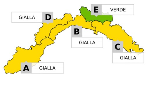 Maltempo nell'Imperiese: scatta l'allerta gialla nel week-end