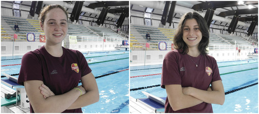 Martina Acquarone e Anna Balbis della Rari Nantes agli  Assoluti invernali di nuoto