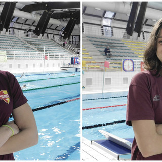 Martina Acquarone e Anna Balbis della Rari Nantes agli  Assoluti invernali di nuoto