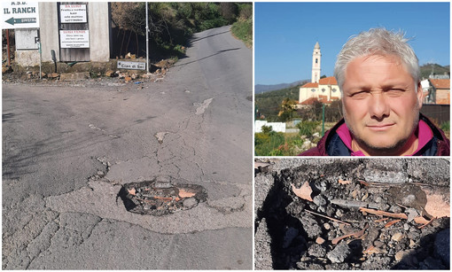 Buche nell’asfalto per la strada di Cian di Sei, i residenti “percorrerla è diventato pericoloso” (foto)