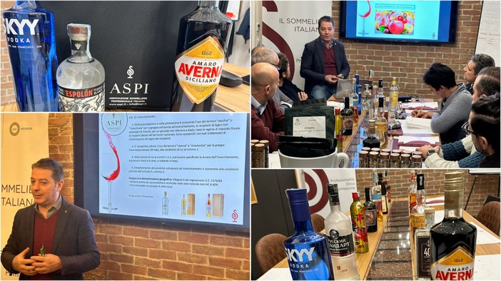 Corso aspirante sommelier Aspi, una lezione dedicata a distillati e liquori (foto)