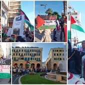 Imperia, al corteo per il &quot;cessate il fuoco&quot; in Palestina la testimonianza di Walter Massa al valico di Rafah (foto e video)