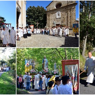 Lucinasco, i fedeli in processione alla Cappelletta del Monte Acquarone (foto)