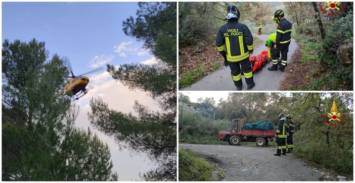 Schiacciato da trattore, sessantasettenne grave al Santa Corona