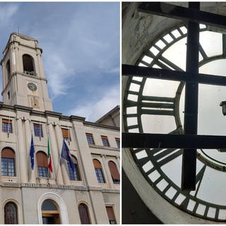 L'orologio della torre campanaria del Comune di Imperia necessita di cure