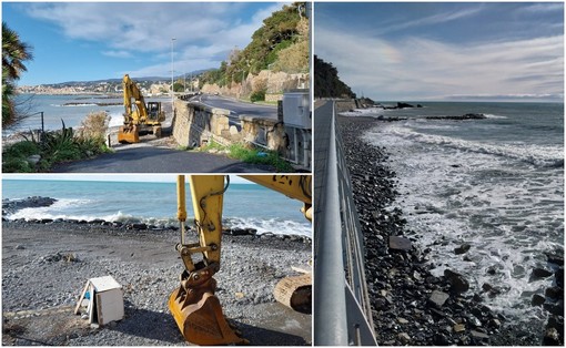 Imperia, slitta per la mareggiata l'inizio dei lavori di ripascimento delle spiagge onegliesi