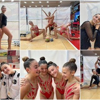 Ginnastica ritmica,  le atlete del Cerchio d’Oro al torneo Winter Club Silver LC-LD di Quiliano