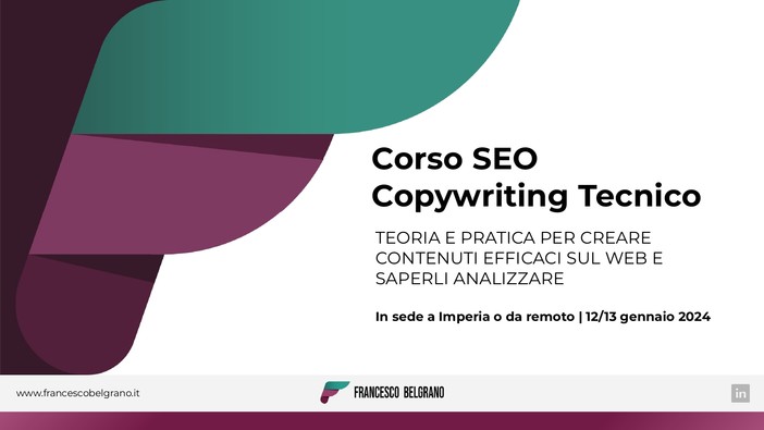 Arriva il Corso di SEO Copywriting Tecnico per creare testi performanti per il web: dedicato alle aziende, ai professionisti e ai principianti!