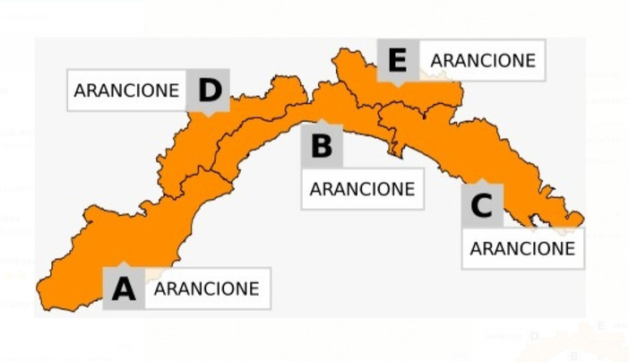 Allerta arancione su tutta la Liguria, a rischio l'intera regione secondo Arpal