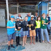 A Bastini e Bardelli del Circolo Nautico di San Bartolomeo al Mare sul podio delle regate internazionali RS Feva di Alassio