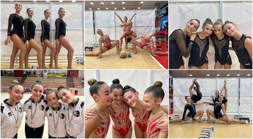 Ginnastica ritmica,  le atlete del Cerchio d’Oro al torneo Winter Club Silver LC-LD di Quiliano