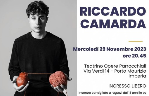 Riccardo Camarda, TEDx speaker, a Imperia per spronare i ragazzi a trovare la propria passione