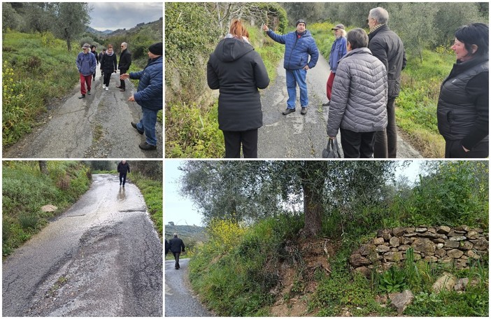 Imperia, il sopralluogo dell'assessore Gaggero a Montegrazie insieme ai residenti