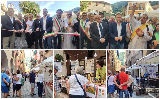 Expo Valle Arroscia 2024, a Pieve di Teco taglio del nastro per la vetrina dei prodotti tipici e delle eccellenze (foto e video)