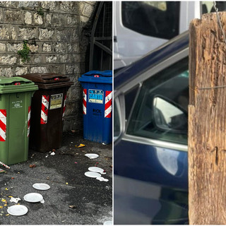 Vandali in azione in via Santa Lucia a Imperia, danneggiata Croce in legno del ‘700