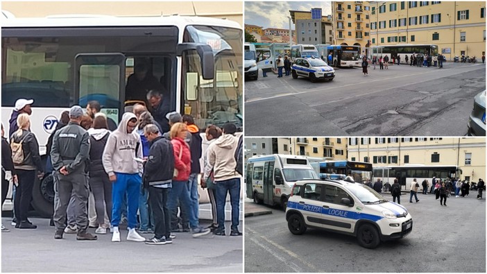 Imperia, blitz  della polizia provinciale sugli autobus Rt