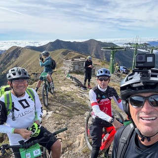 La statua del Redentore di Monesi ha dato il via all'entusiasmante evento cicloturistico &quot;Le Vie Marenche (foto)