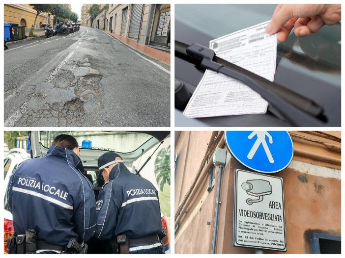 Imperia, multe. Il Comune spera in due milioni: la metà per vigili urbani, buche e telecamere