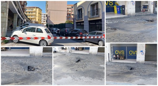 Imperia, guasto all'acquedotto: chiusa al traffico via Foce (foto)