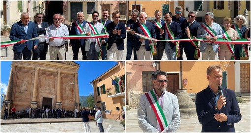 Cosio d'Arroscia, inaugurata la riqualificata piazza della Chiesa