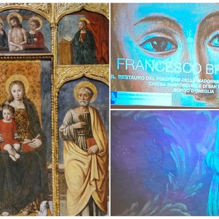 Restaurato il Polittico cinquecentesco di Francesco Brea “La Madonna con bambino e Santi”