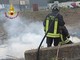 Canneto in fiamme a Diano Marina, intervengono i vigili del fuoco